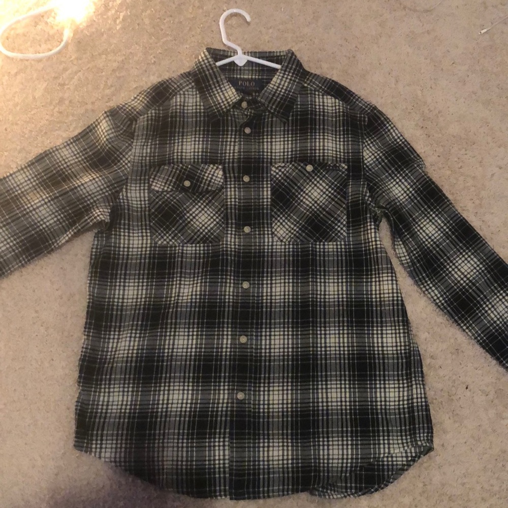 Long sleeve polo, Ralph Lauren button up shirt.